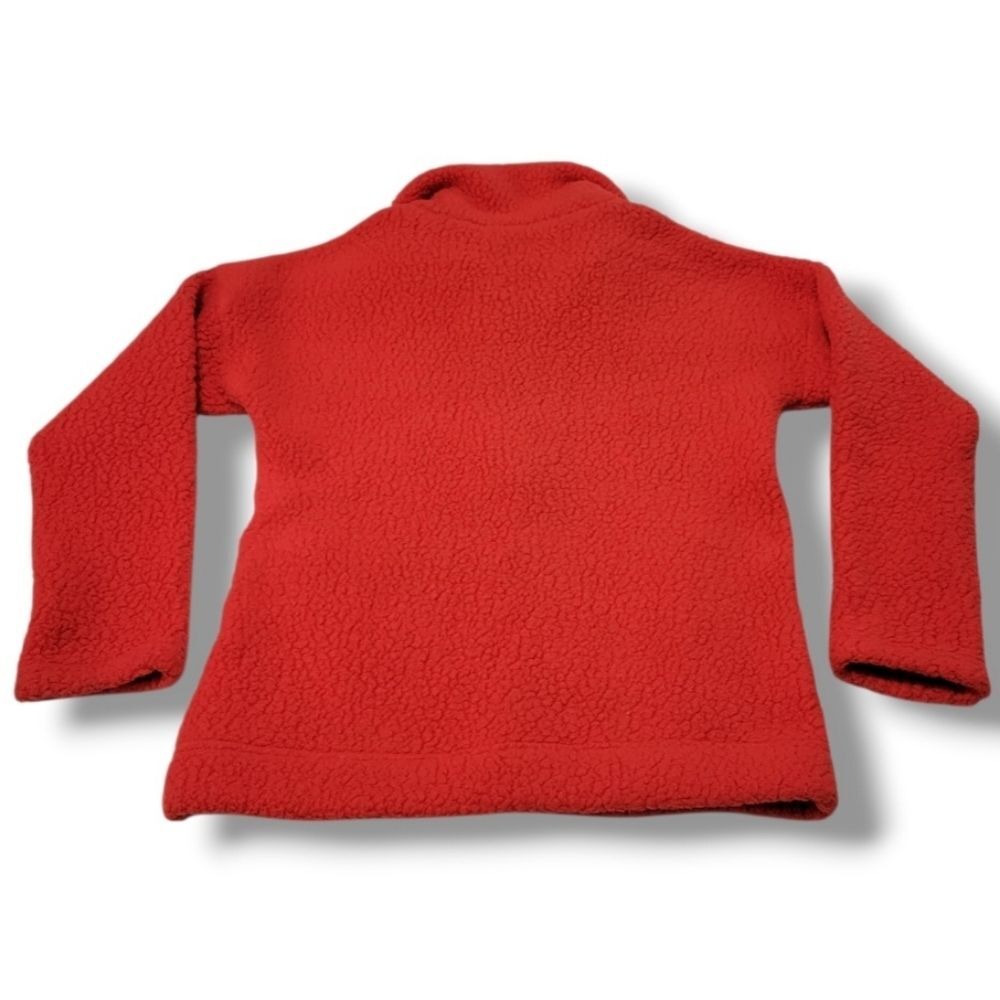 J.Crew Sweater Size XXS J. Crew Sherpa Fleece Sweater Teddy Pullover Sweater Red - Picture 5 of 6